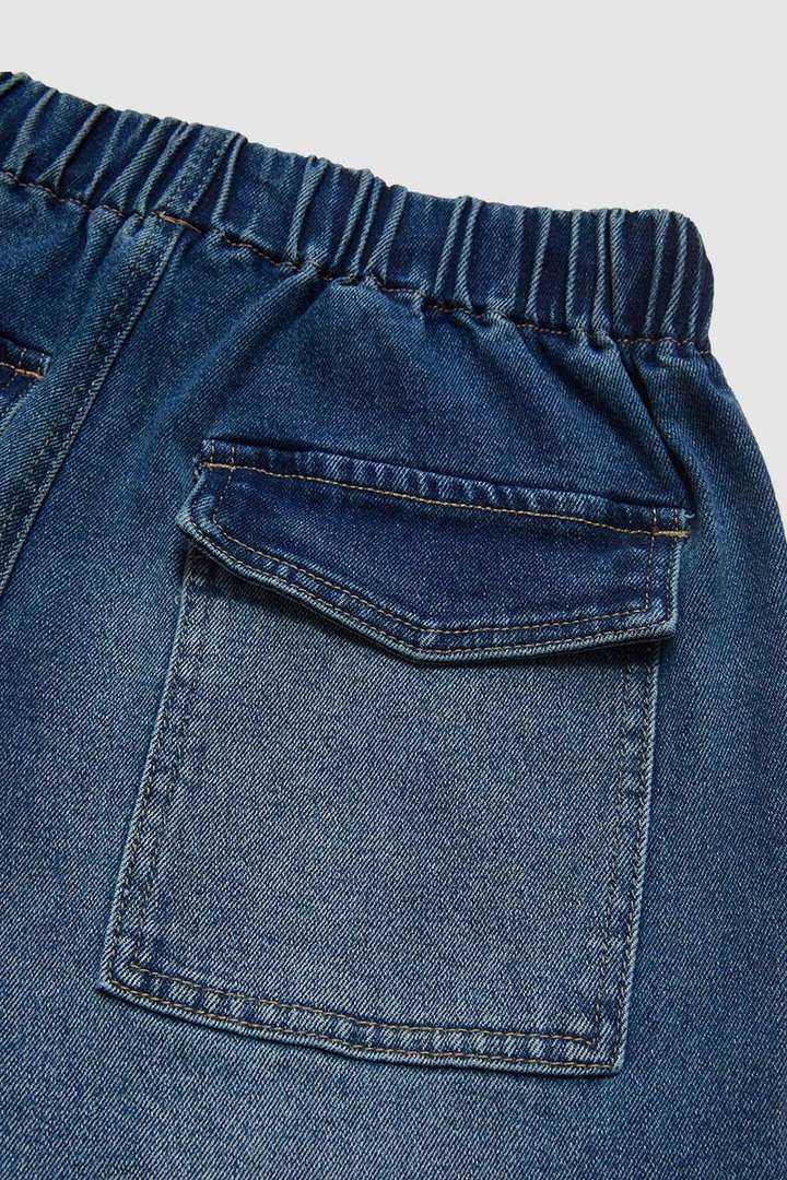 BLUE STRAIGHT-LEG WIDE-LEG PLEATED BAGGY JEANS for wholesale on Faire10