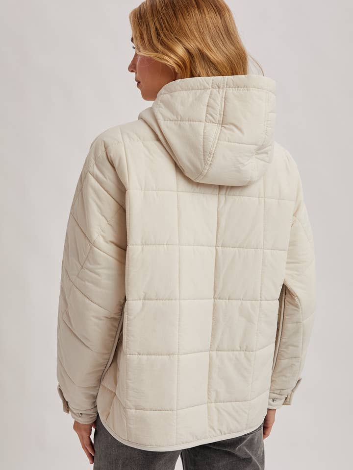Bluivy - Wholesale Puffer jacket – Women’s - QUILTED PUFFER HOODED PULLOVER JACKET21