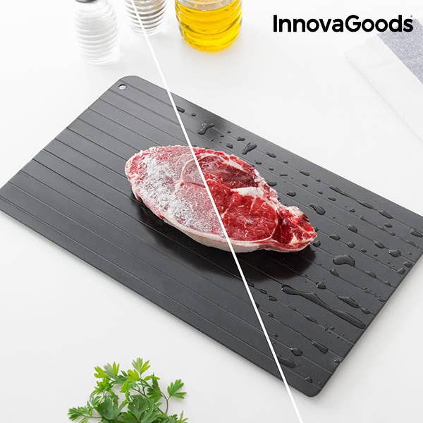 InnovaGoods – Ferramenta/gadget de cozinha por atacado – InnovaGoods Kitchen Foodies placa de degelo rápido para alimentos0
