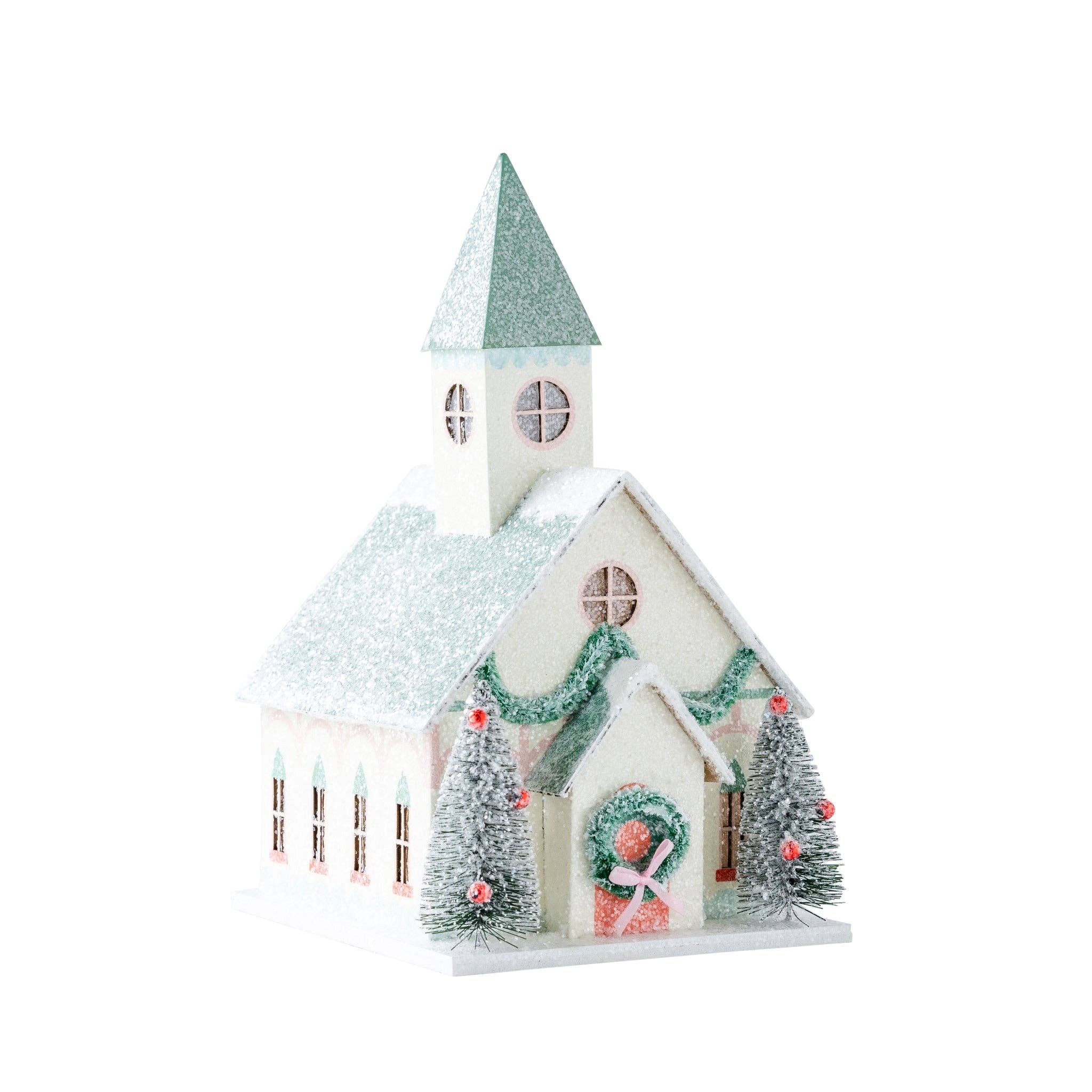 My Mind’s Eye - Wholesale Christmas Decoration - VIL1050 - Village Christmas Paper Church Decoration5