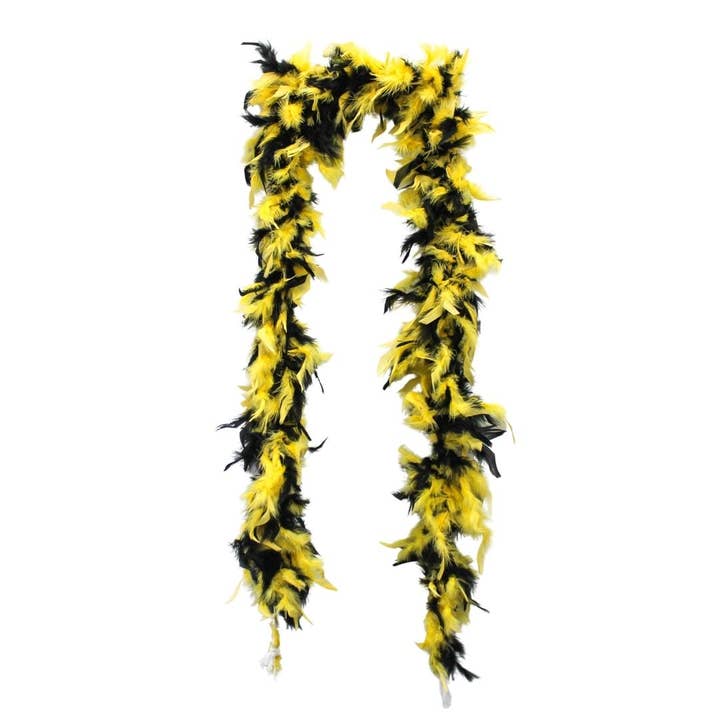 6' Black and Gold Boa (Each) for wholesale by Plush Appeal LLC