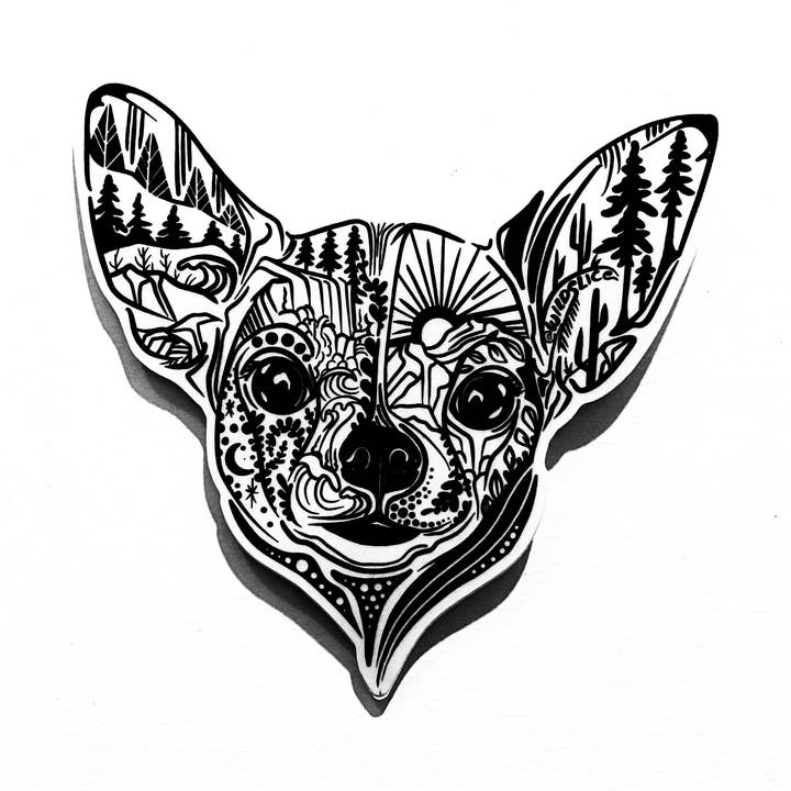 Adhesivo de perro Chihuahua para venta al por mayor de Wild Slice Designs