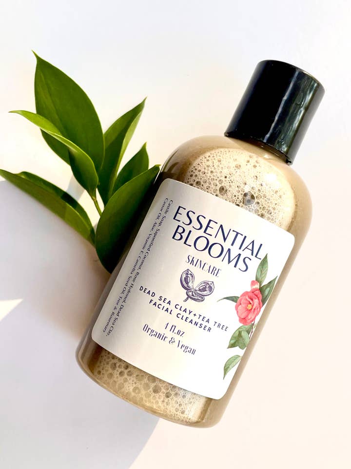Dead Sea Clay + Tea Tree Facial Cleanser for wholesale by Essential Blooms Body & Skincare