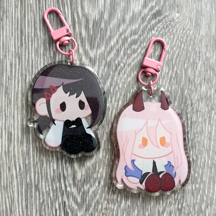 Motorsåg Man Acrylic Charms/Nyckelringar för wholesale av Teasuii