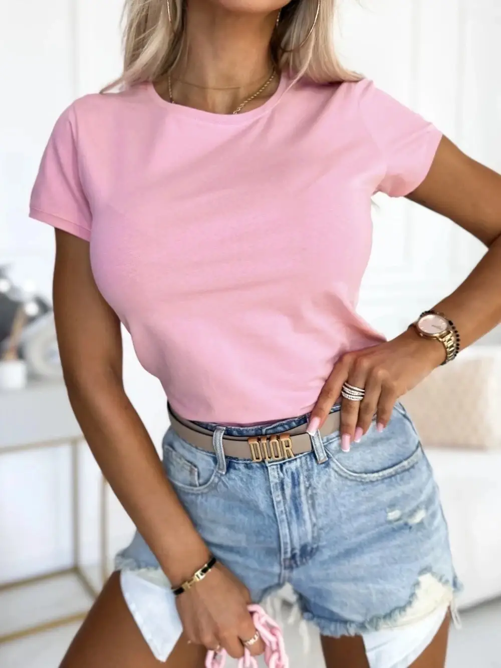 ESTEE BROWN - Wholesale T-Shirt - Women's - Basic plain T-shirt - 24741