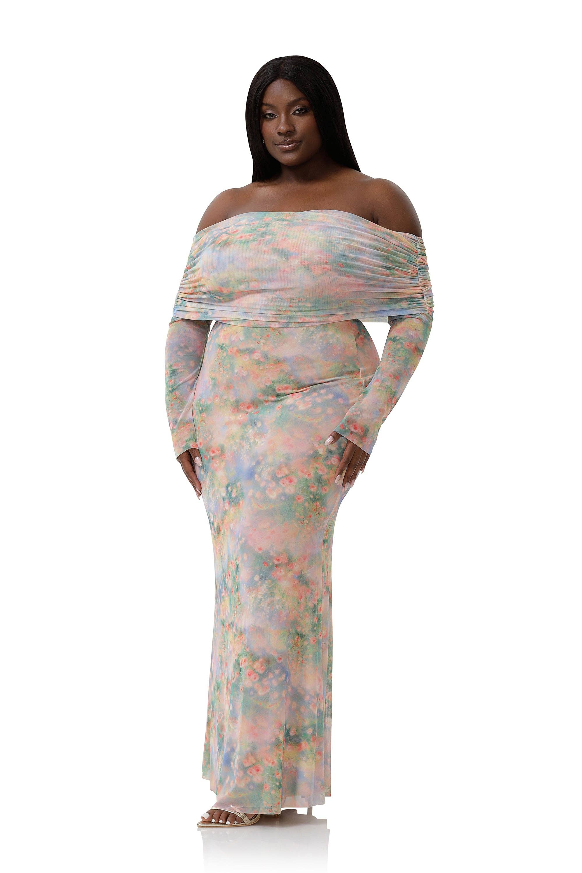 Thelma Dress - Fog Field for wholesale on Faire3