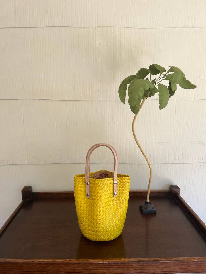 The Palm Tote Yellow - Small for wholesale by El Shoppo