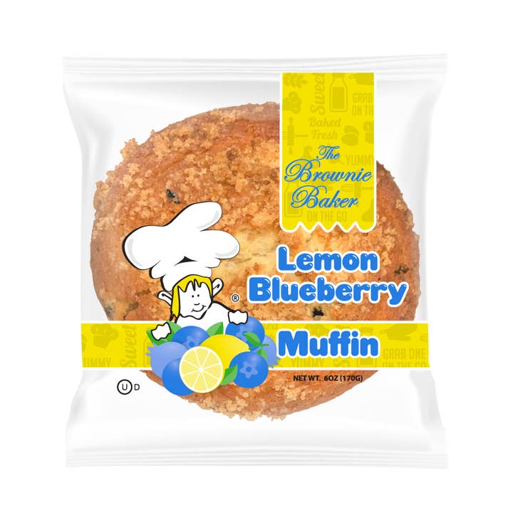 The Brownie Baker Muffin Lemon Blueberry (Pack of 6) for wholesale by Shop The King
