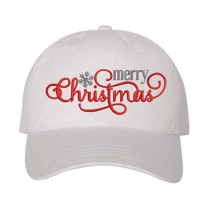 Merry Christmas Snowflake - Embroidered Baseball Hat for wholesale by DSY Lifestyle