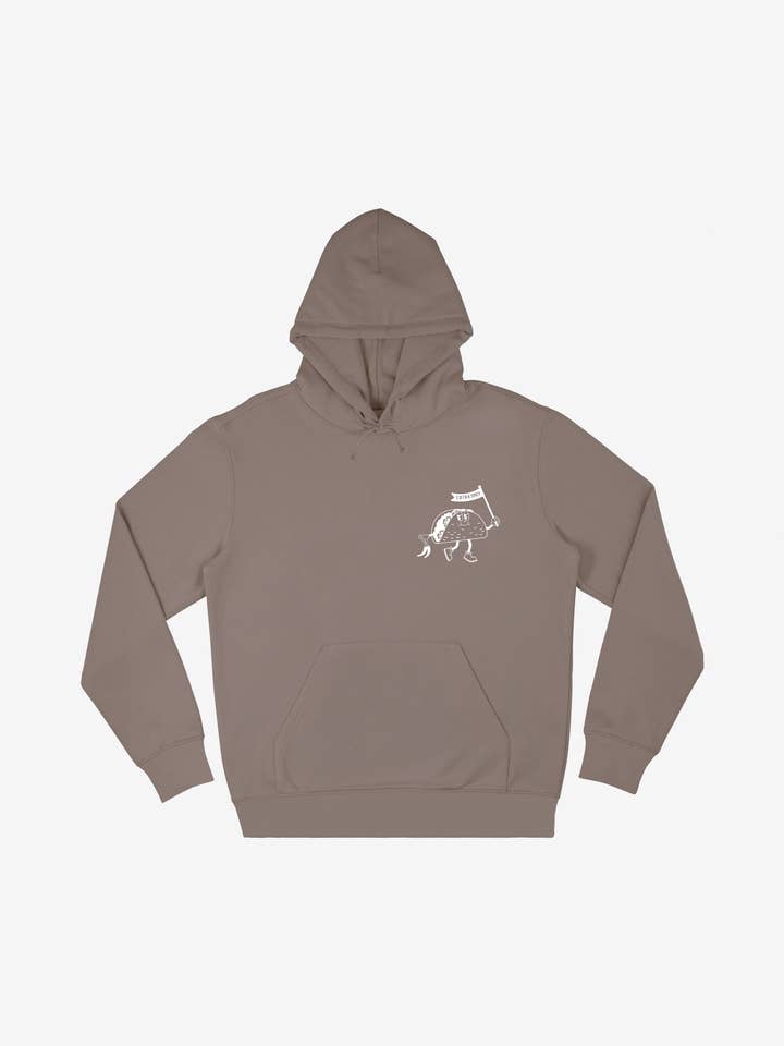 Abbiamo bisogno di una felpa con cappuccio Taco in Mocha per la vendita all'ingrosso da parte di batch1