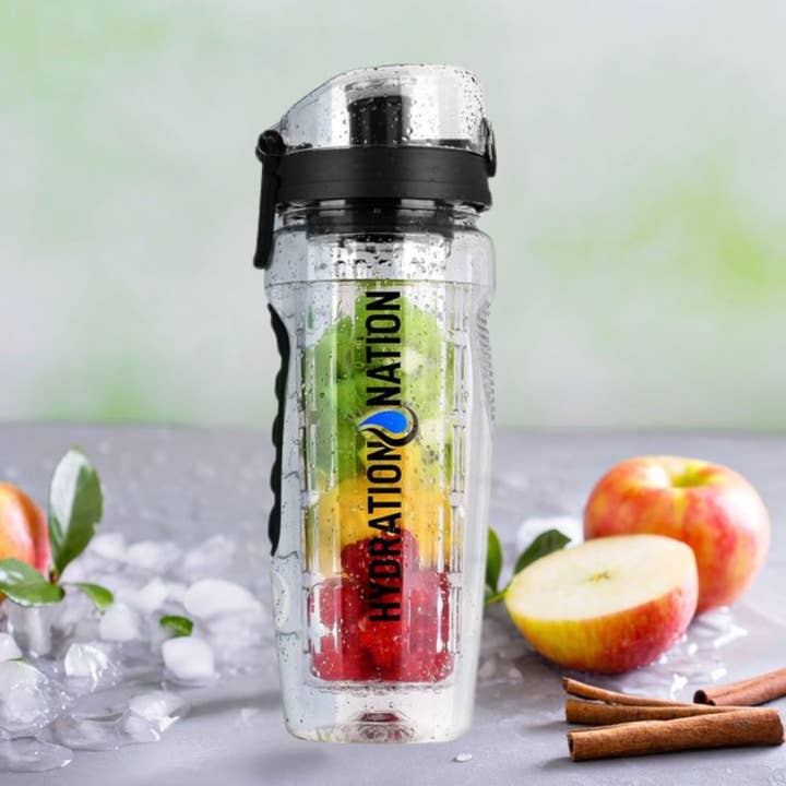 Personal Water Bottle with Fruit Infuser - BPA Free and other Purchase Wholesale custom plastic water bottles. Free Returns & Net 60 Terms on Faire trending on Faire.
