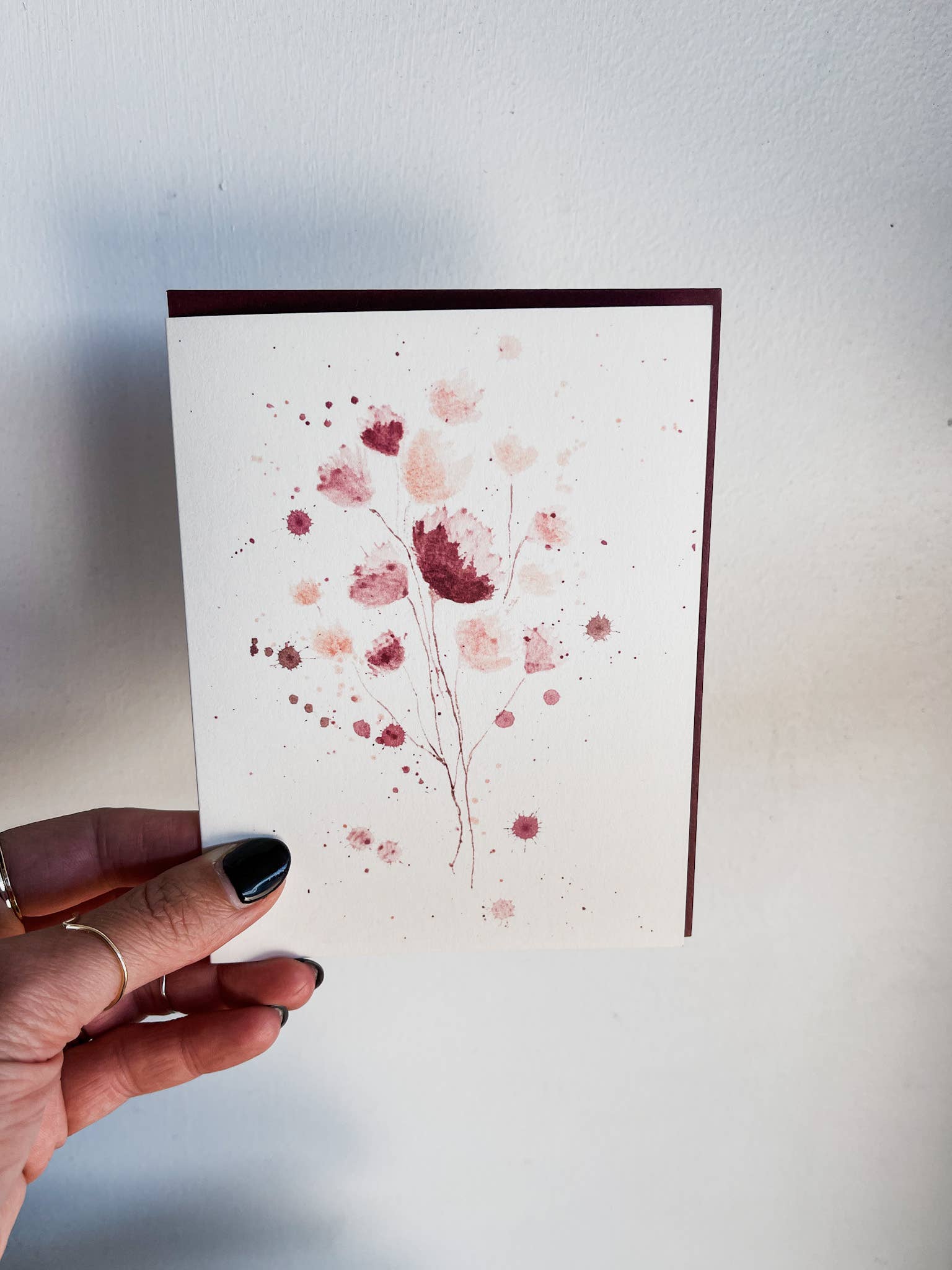 Elysia Myers Wine Art - Wholesale Everyday Greeting Card - Wine Bouquet of Flowers | Wine Greeting Card