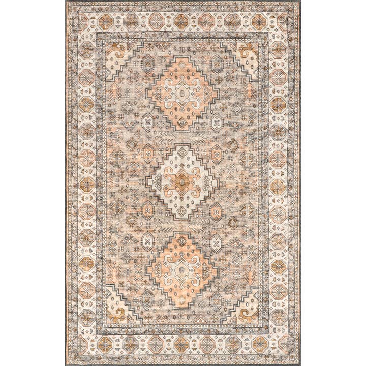 Kesia Vintage Bordered Machine Washable Area Rug for wholesale by nuLOOM
