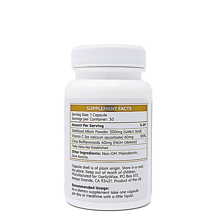 GarlicWise - Wholesale Oral Supplement/Vitamin - Alli-C (30 Count Bottle)1
