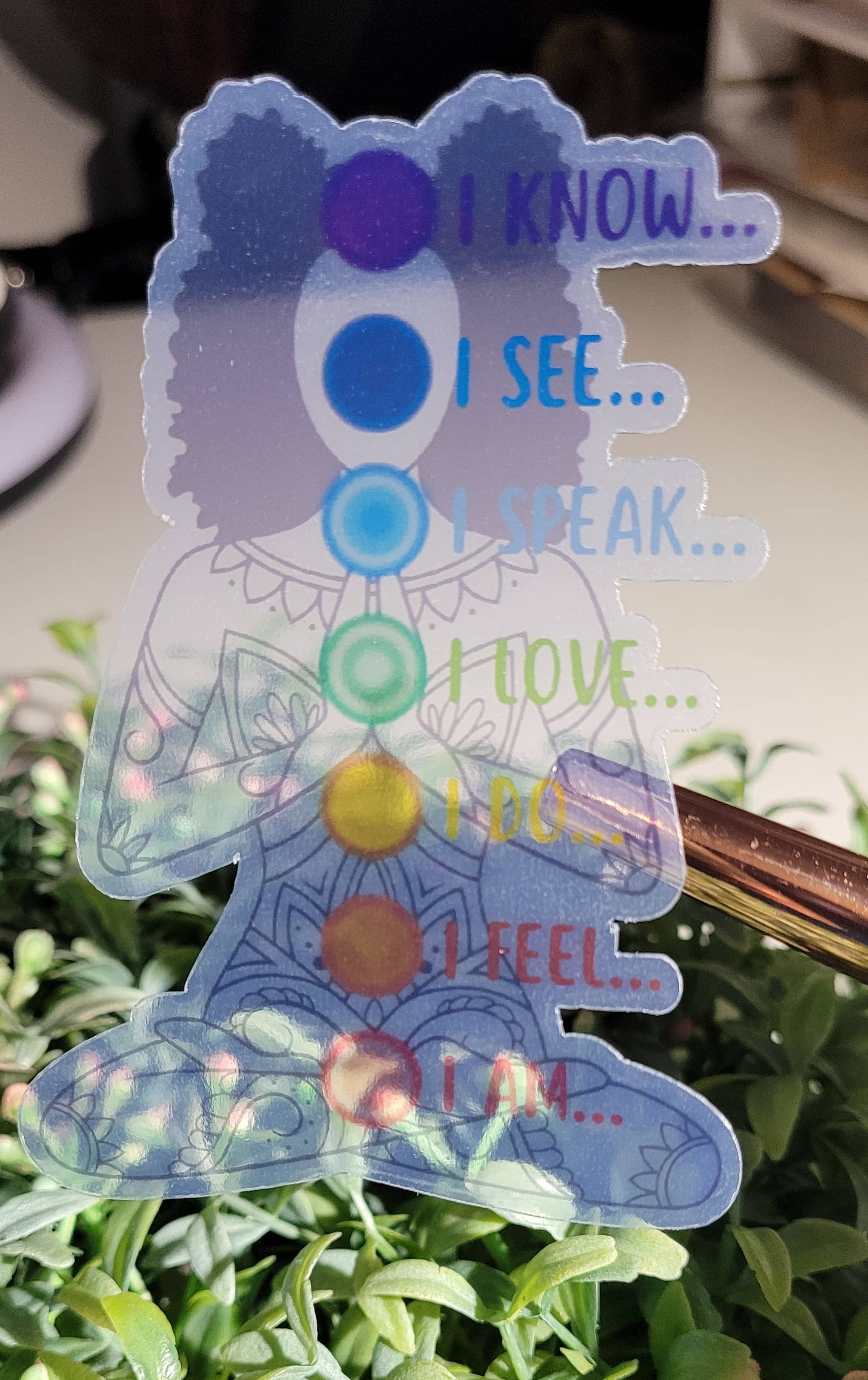 Self Care Tribe - Vente Autocollant - Autocollant transparent Chakra pour femme3