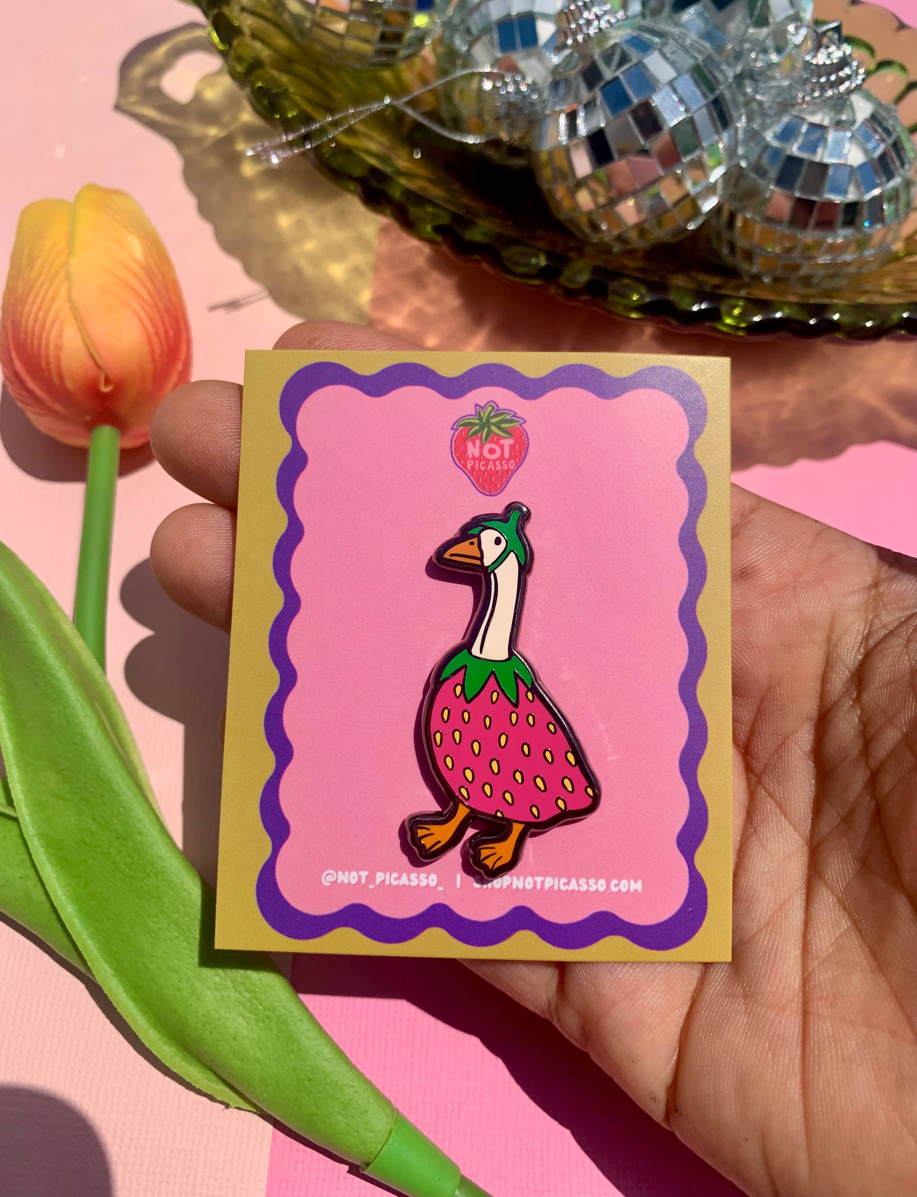 Not Picasso - Wholesale Lapel Pin/Button - Gooseberry Enamel Pin1