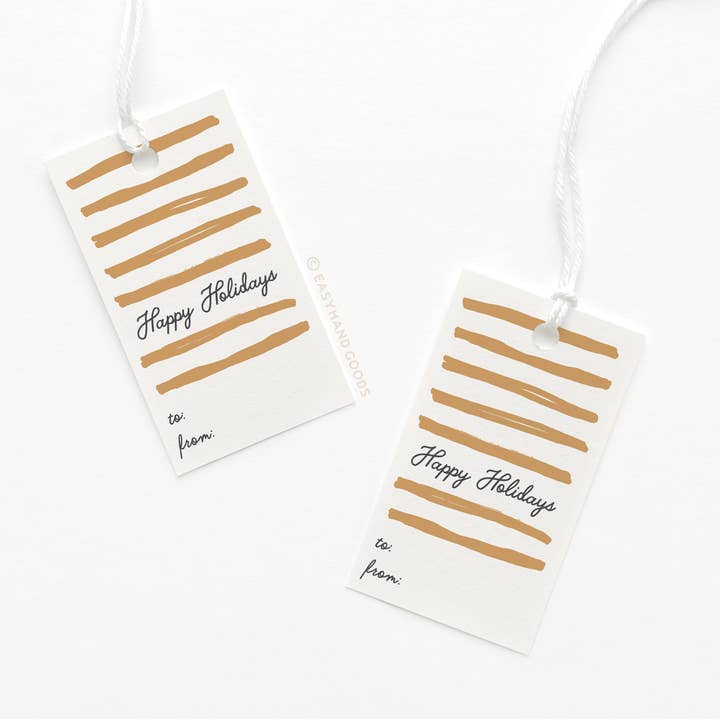 Easyhand Goods – formerly Onderkast - Vente Étiquette cadeau - Étiquette cadeau Happy Holidays Swashes1