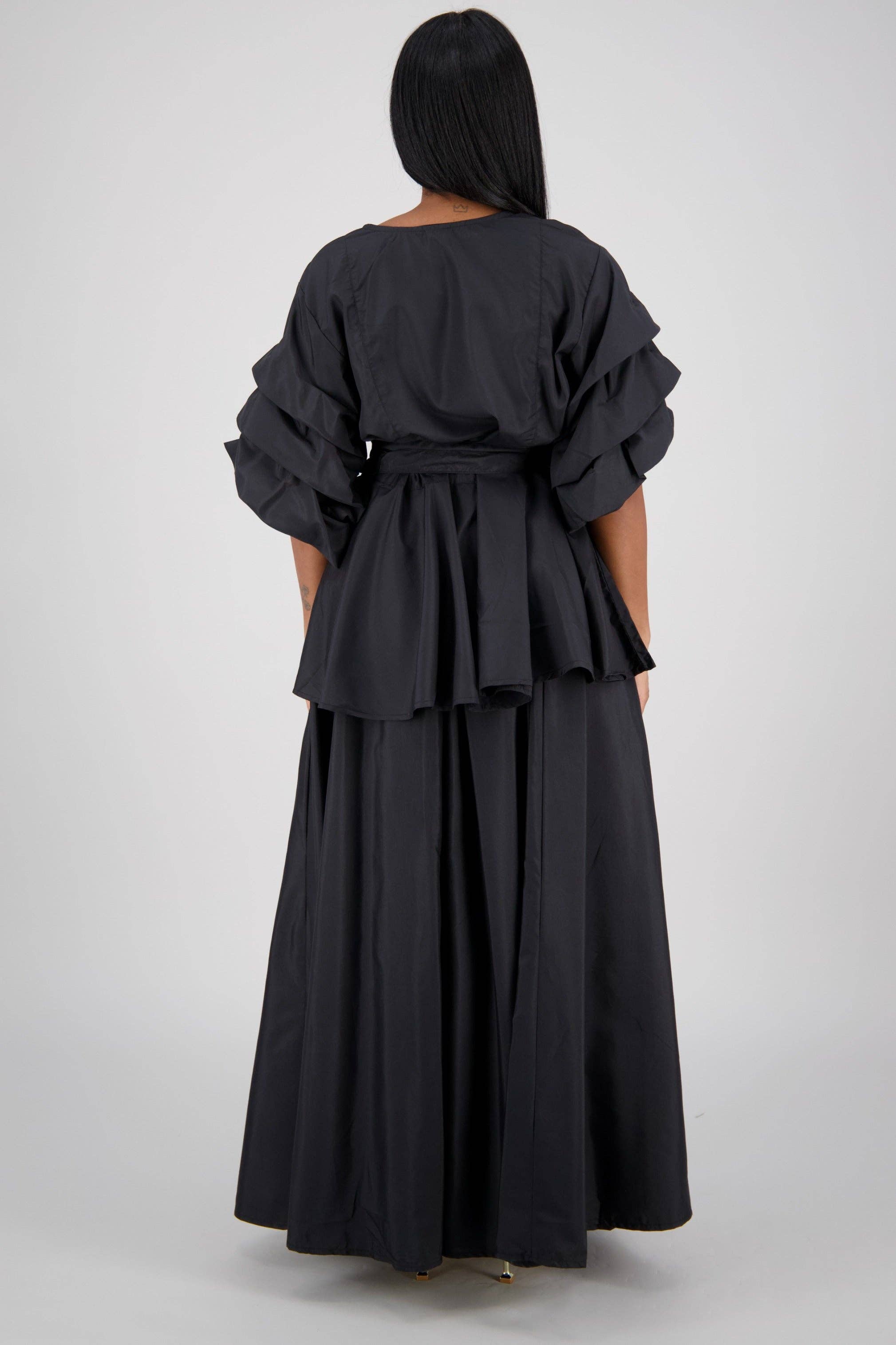 Advance Apparels – Großhandel Set aus Oberteil und Rock – Damen – Wickeloberteil-Rock-Set AS-250771