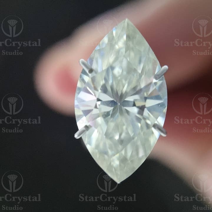 Pedra preciosa de moissanita com corte marquise por atacado de StarCrystalStudio