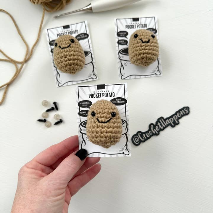 Crochet Happens - Wholesale Decorative Tabletop Object - Pocket Potatoes - Set of 8 - Made to Order