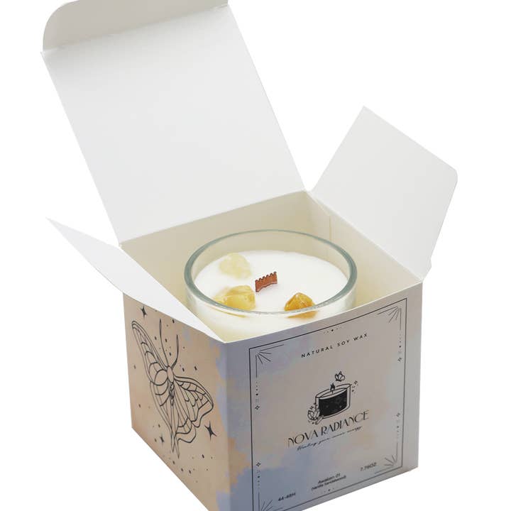 Nova Radiance Co. - Wholesale Jar/Filled Candle - Crystal-infused Candle (7.7oz) | Solara 11