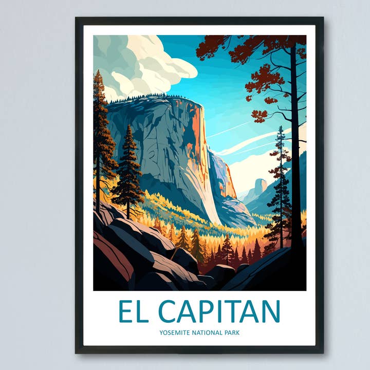 Yosemite El Capitan USA Travel Poster for wholesale by TravelzonaArt