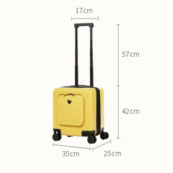 K-Wonderland - Wholesale Luggage - Go Beyond 17" Carry-On Butter Yellow Expendable Zipper12