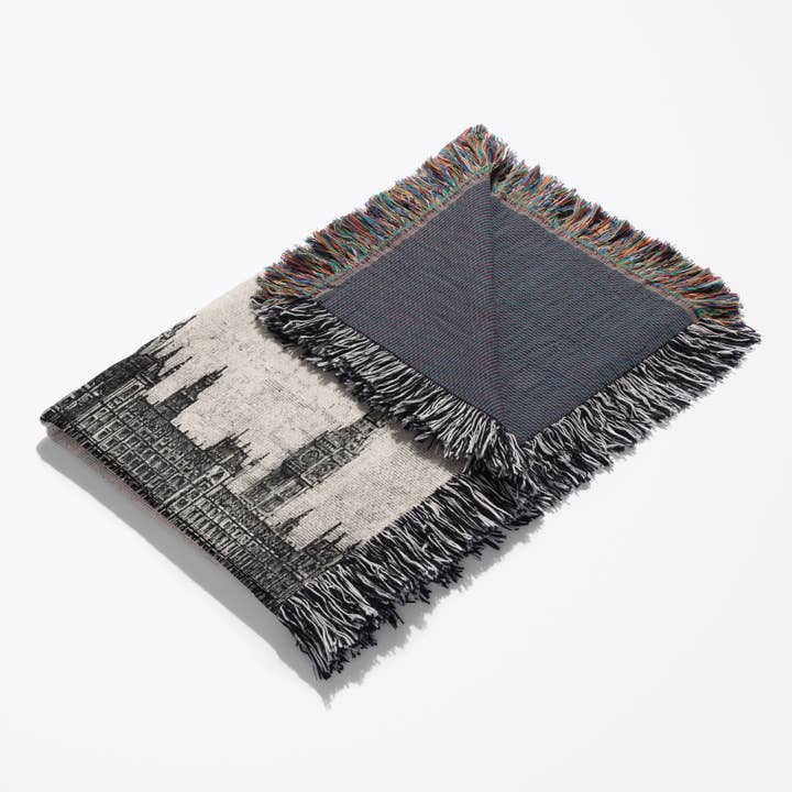 3dRose - Wholesale Throw Blanket - 3dRose, Famous Londons Big Ben In Black n White, Blanket3