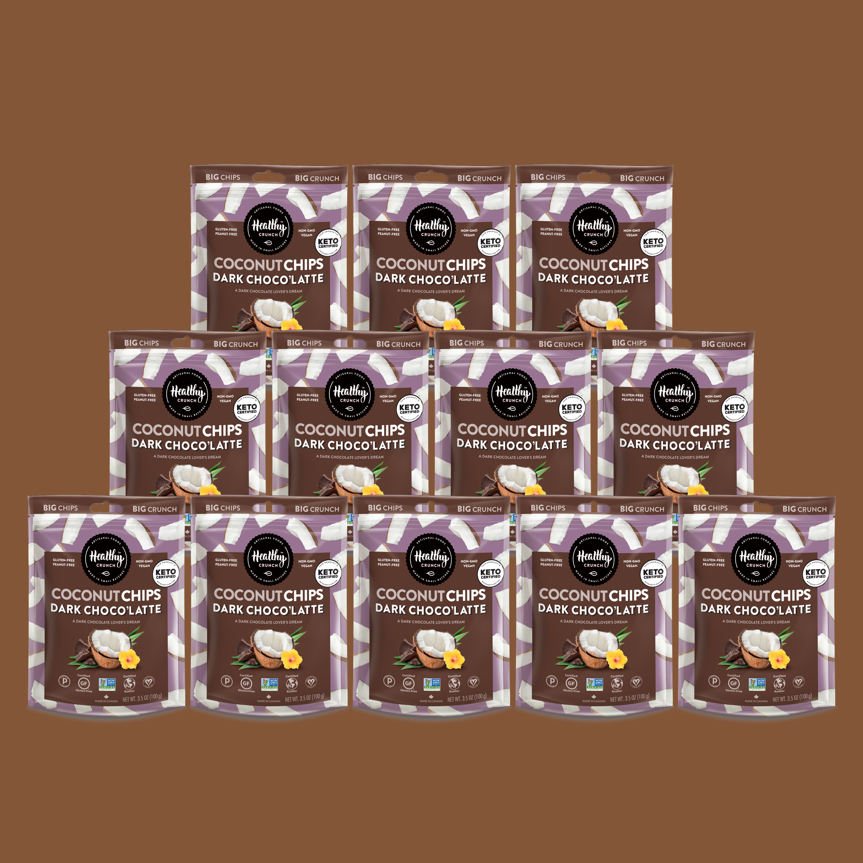 Healthy Crunch - Wholesale Chips - Dark Choco'Latte Coconut Chips9