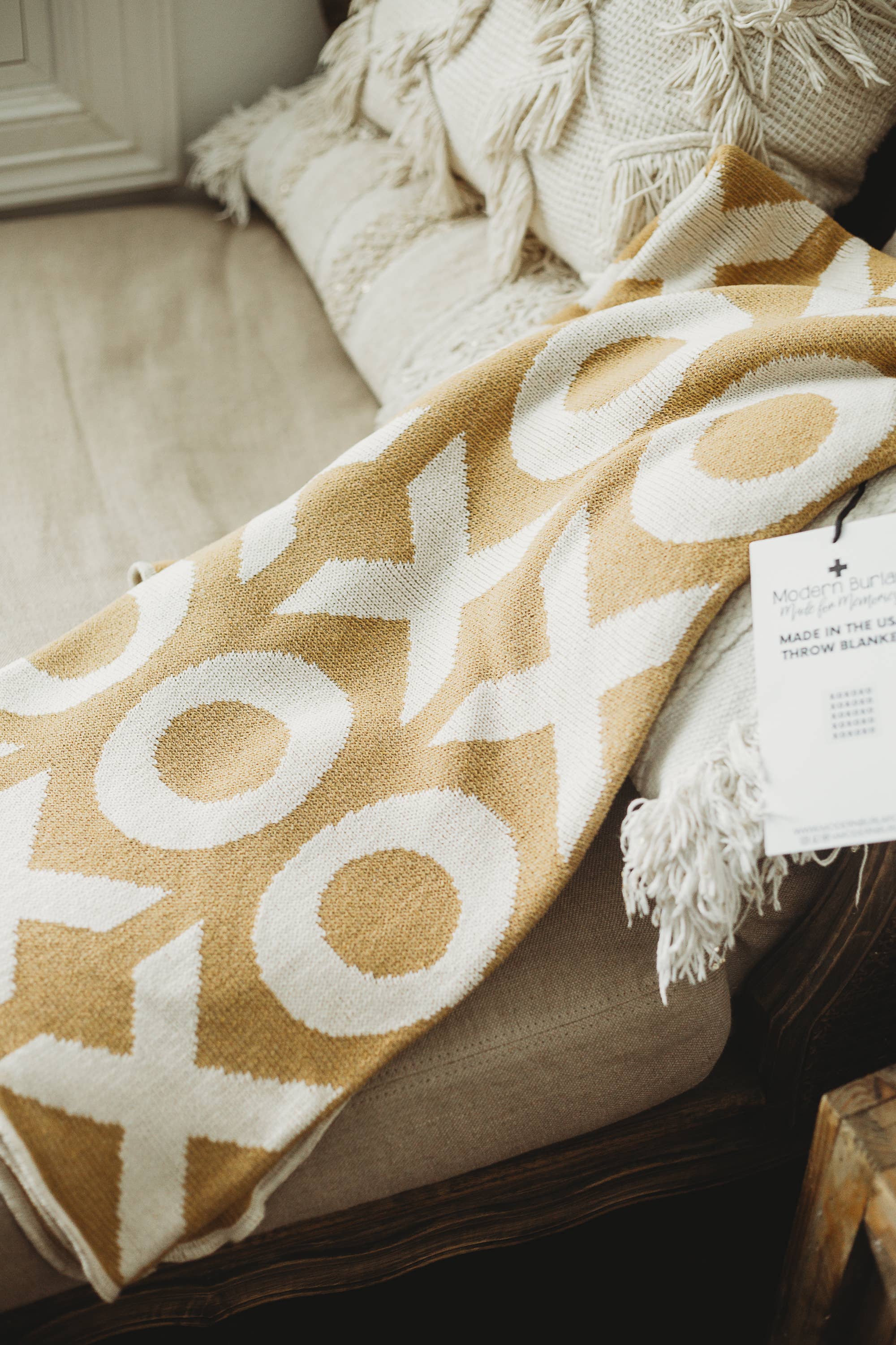 Modern Burlap – Großhandel Überwurfdecke – Hergestellt in den USA | XO Throw Blanket | NEUES DESIGN8