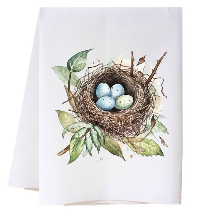 Spring Nest Kitchen Towel for wholesale by Cora & Pate