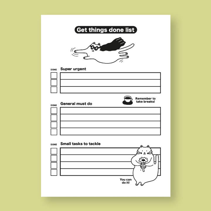 A5 Recycled Cat Notepad – Supercat Productivity Pad for wholesale by Seekprint