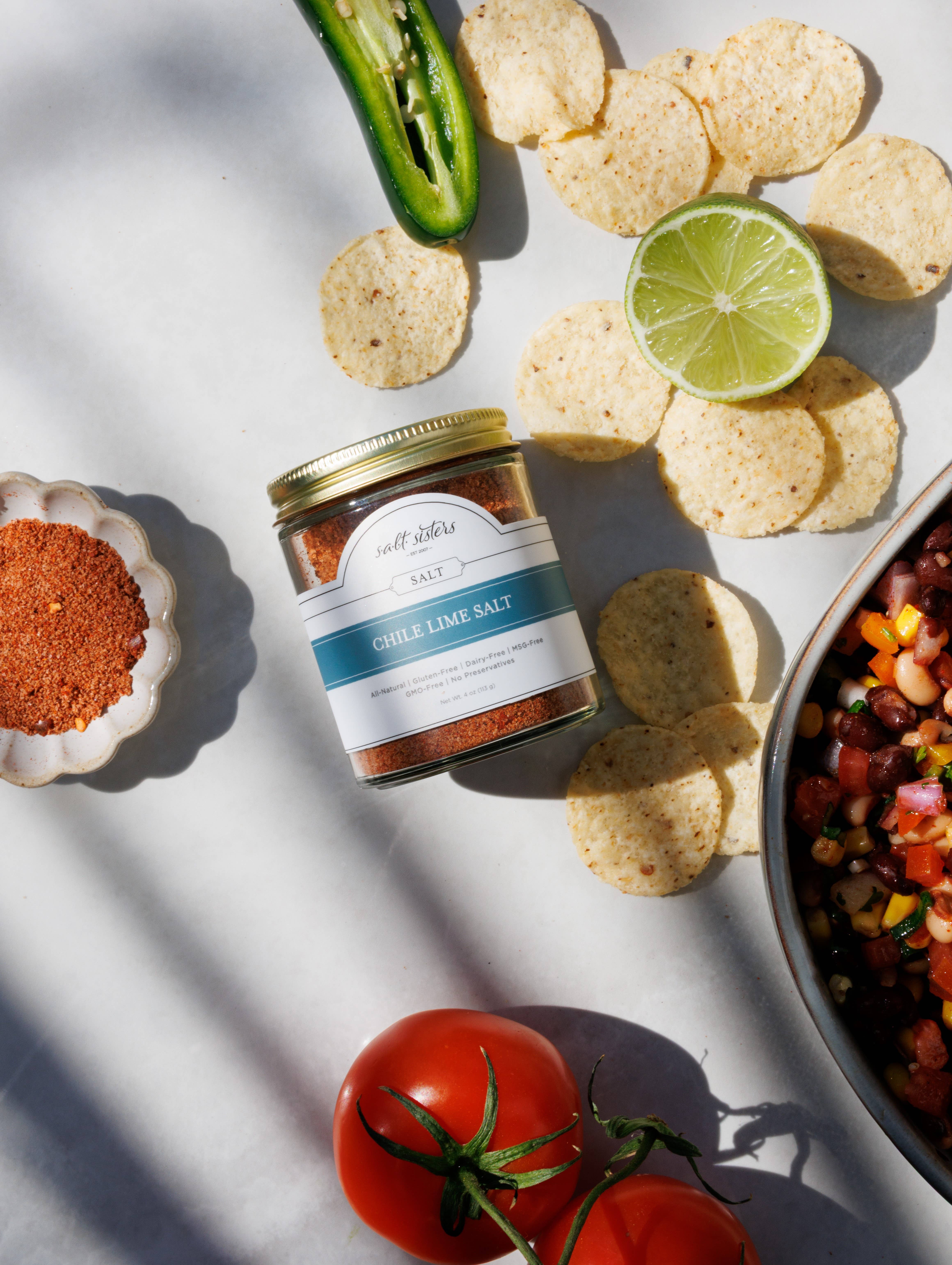 Salt Sisters - Wholesale Salt - Hand-Blended Infused Sea Salt - Chile Lime - 4 oz2