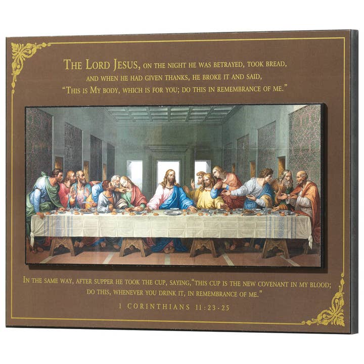 Plaque murale superposée La Cène pour la vente par Cottage Garden