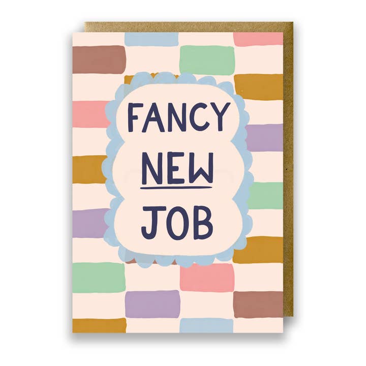 Geometric Recycled Congratulations Card - Fancy New Job for wholesale by Jessie Maeve Studio