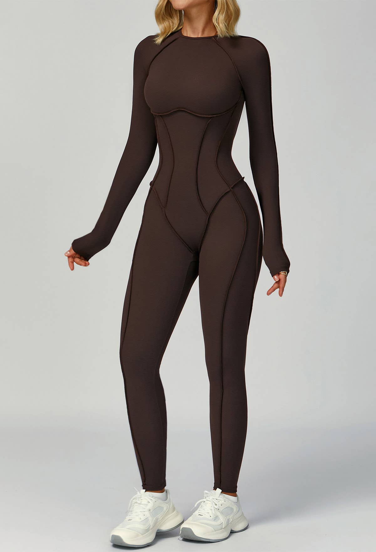 Crave by FW – wholesale Unitard – Dam – Långärmad rygglös yoga one-piece jumpsuit7