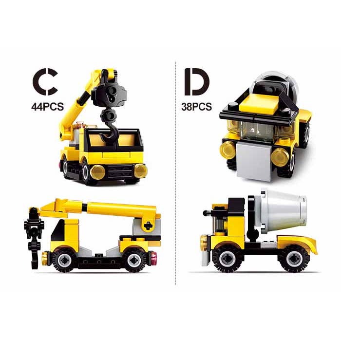 Texas Toy Distribution - Wholesale Building Set - Kids - Builder Construction Building Brick Display Set x2 each kit