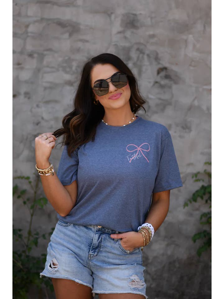 Heather Denim All My Life You Have Been Faithful Tee for wholesale on Faire1