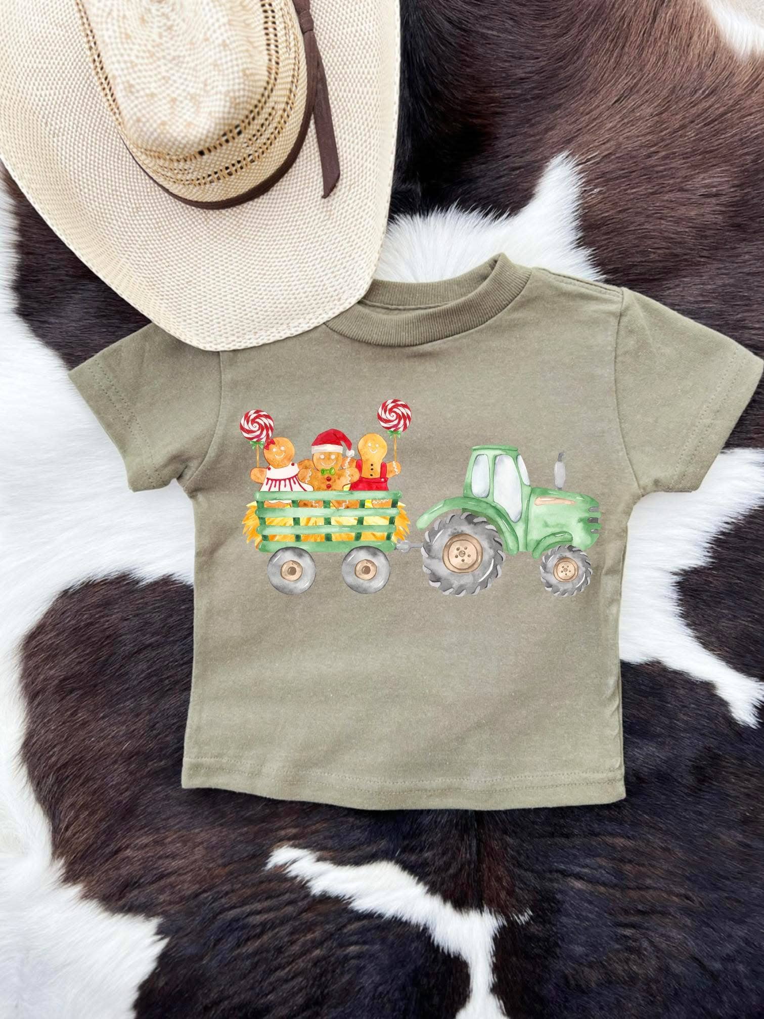 Olive Gingerbread tractor for wholesale on Faire0