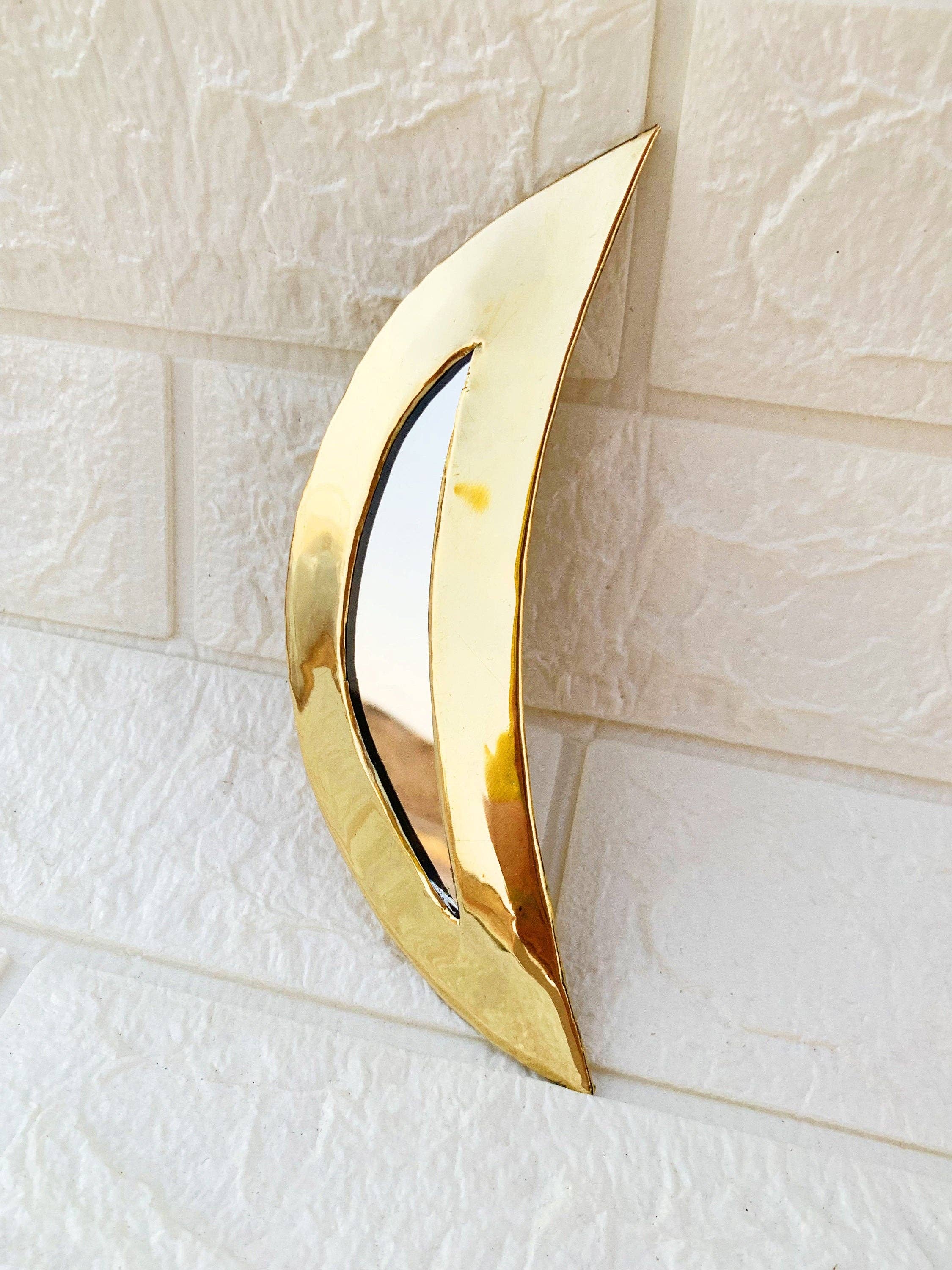 Palmeraies - Vendita all'ingrosso Specchi da parete - Set di 12 specchi marocchini fatti a mano - Specchi decorativi da parete in ottone dorato6