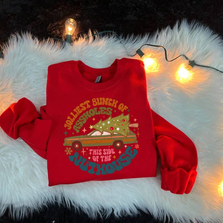 Jolliest Bunch of Assholes This Side of the Nuthouse Fleece for wholesale by MidWest Tees