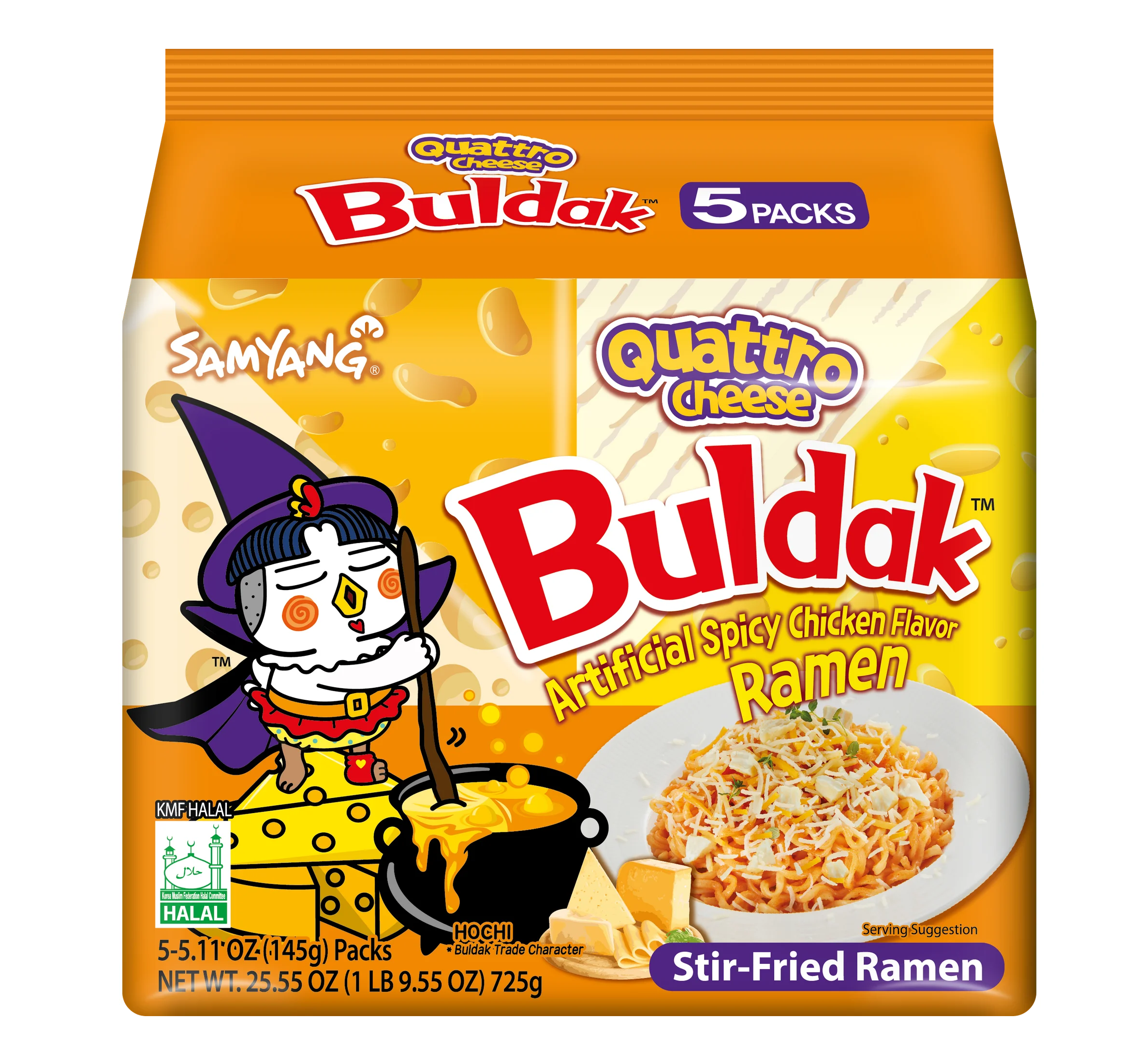 Global Bite Co - Wholesale Ramen - Buldak Quattro Cheese Ramen 5pck0