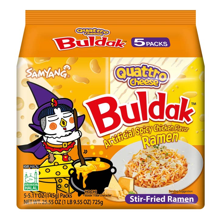 Global Bite Co - Wholesale Ramen - Buldak Quattro Cheese Ramen 5pck