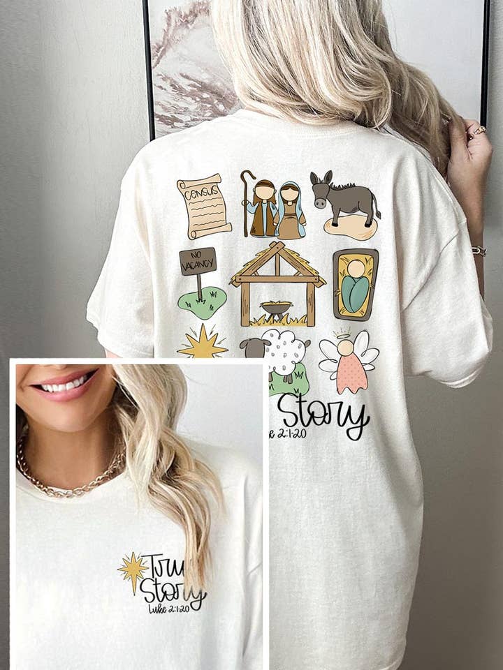 CAMISETA DE ALGODÓN GRUESO TRUE STORY NATIVITY PLUS para venta al por mayor de COLORBEAR