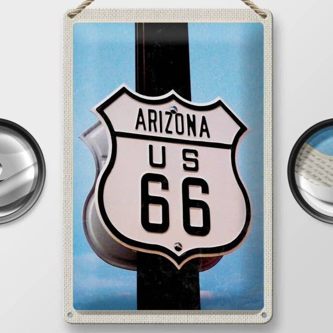 Femer - Wholesale Sign - Tin sign travel 20x30 cm America USA Arizona road route 66 sign tin sign1
