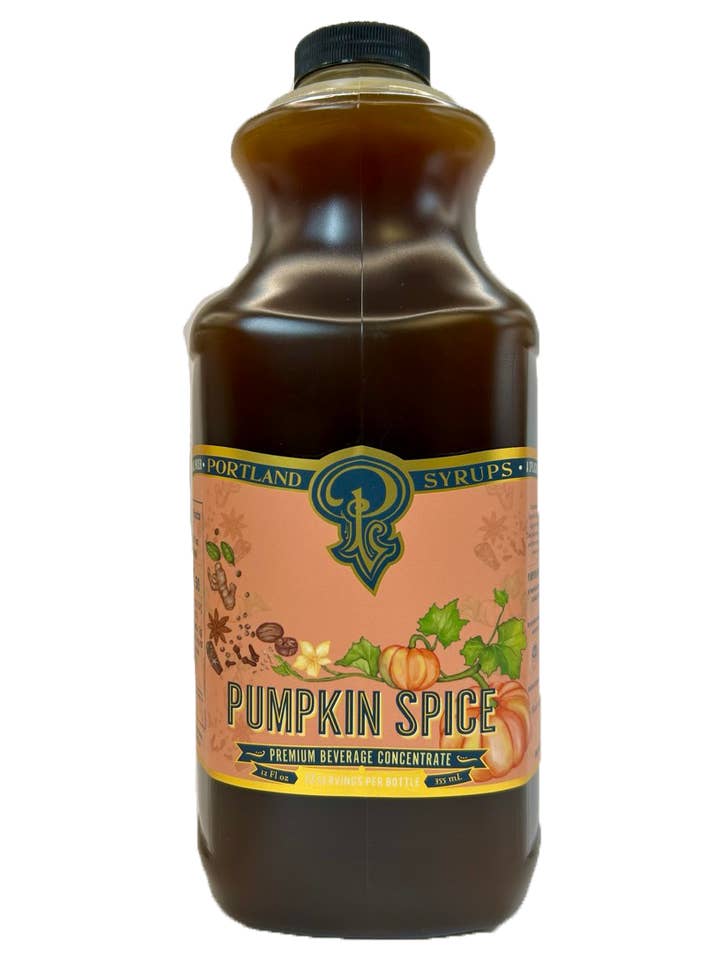 Pumpkin Spice Syrup 64oz - cocktail / mocktail mixer for wholesale by Portland Syrups