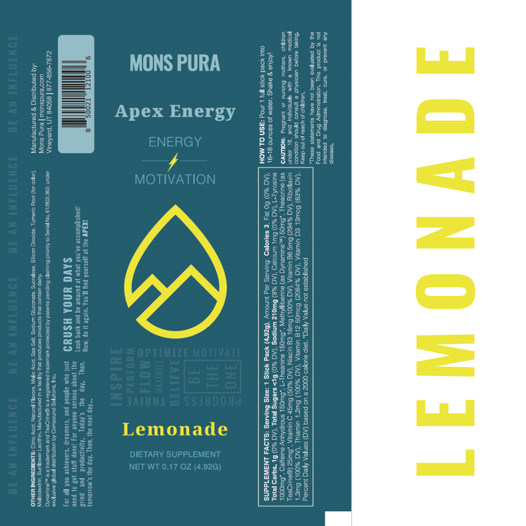 Mons Pura - Wholesale Oral Supplement/Vitamin - Apex Energy Single Serve2