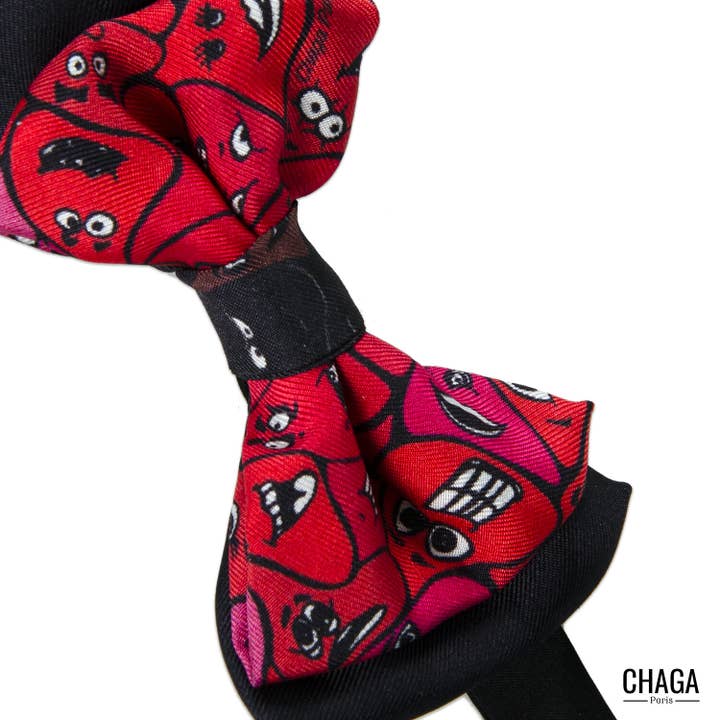 POPPY BOW TIE IN SILK TWILL for wholesale by chaga paris
