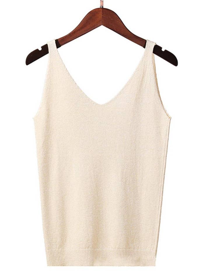 safistyle - Wholesale Camisole - Women's - Glitter V-Neck Cami Top11