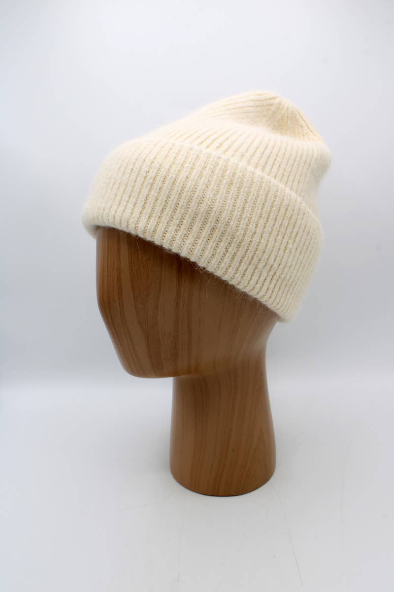 Hologramme Paris - Wholesale Beanie - Women's - Classic Plain Lined Angora Beanie3